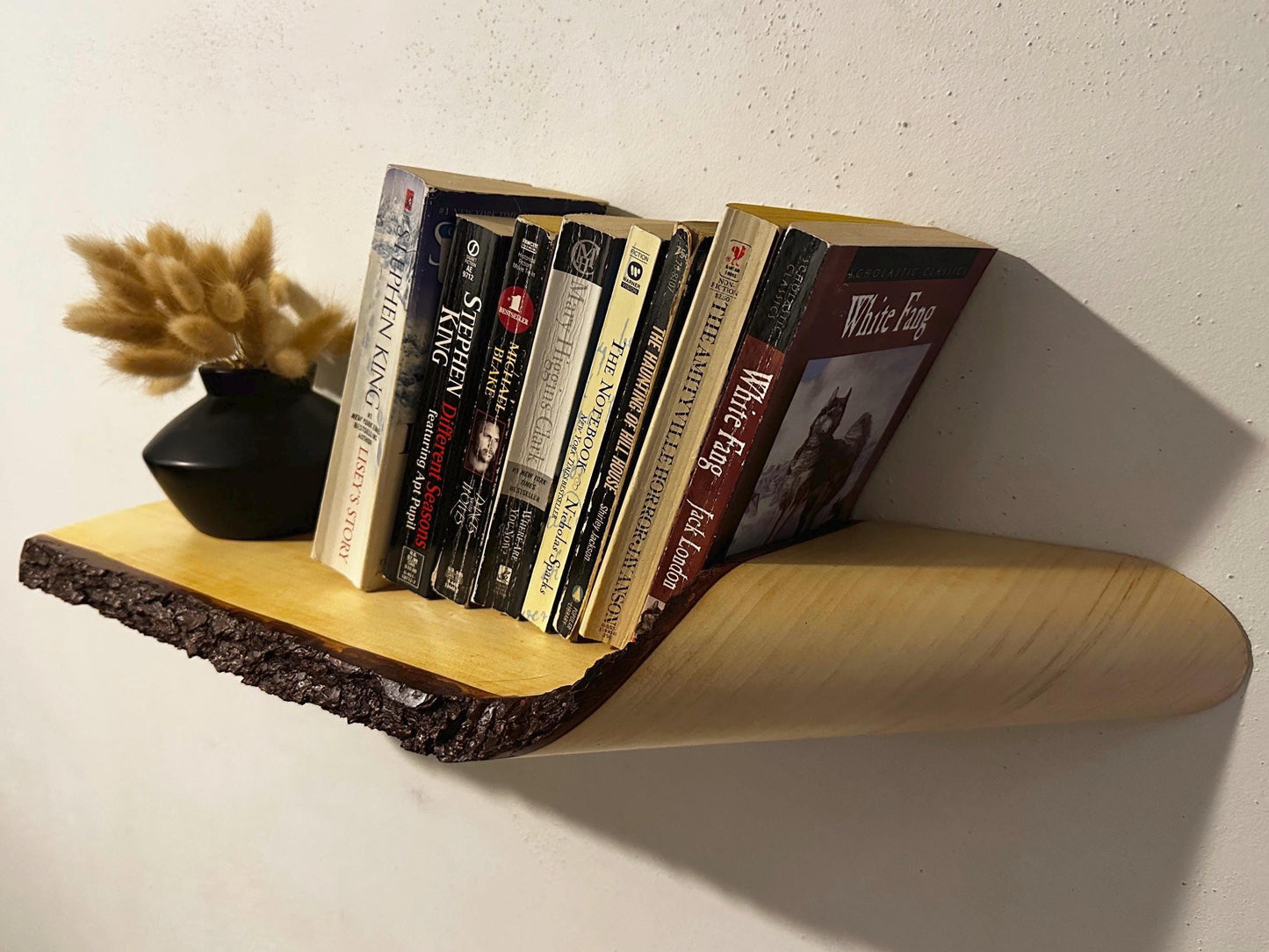 Real Live-Edge Folded Shelf
