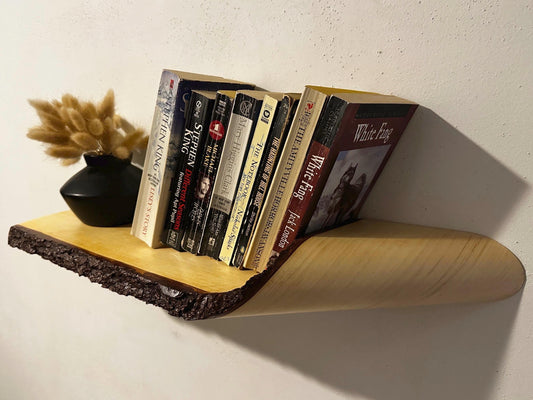 Real Live-Edge Folded Shelf