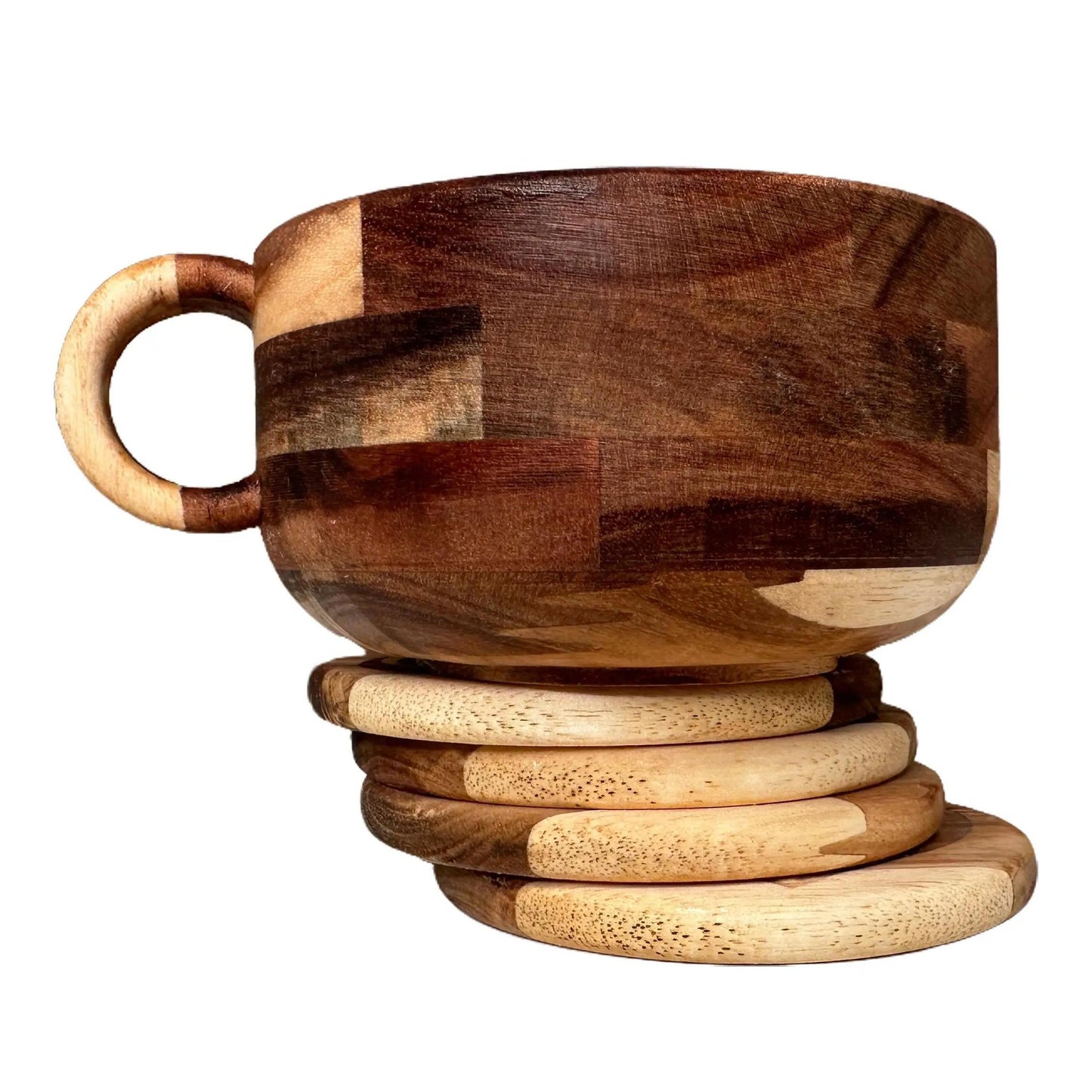 Latte Art Coffee Coasters Set /// Handmade