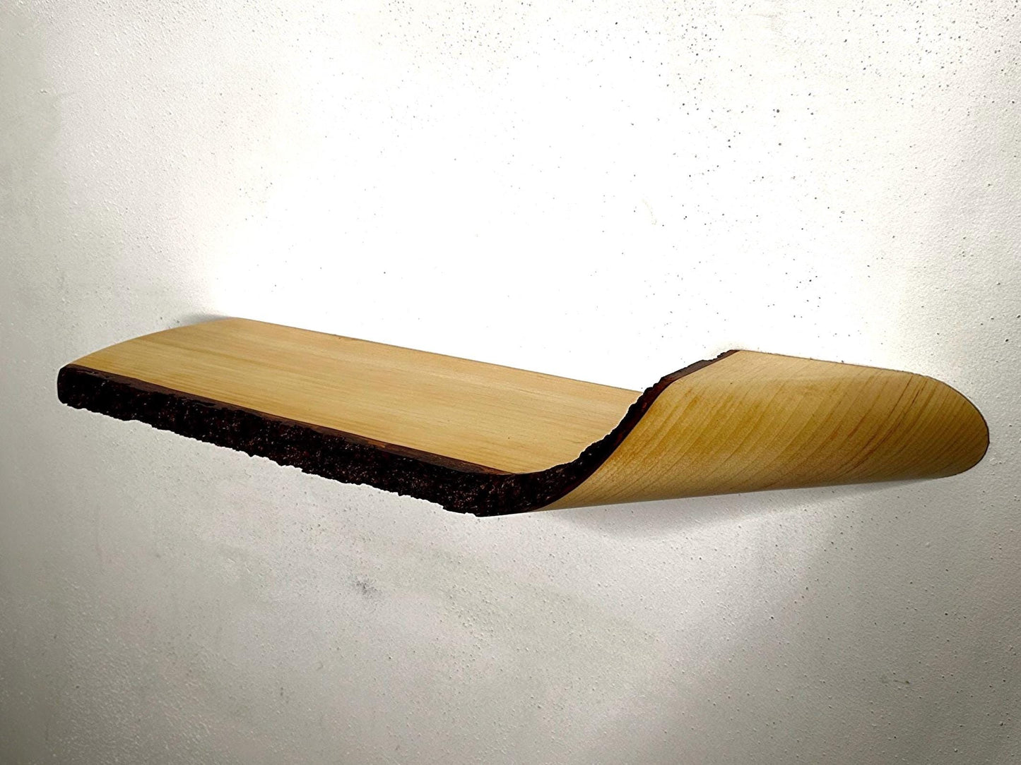 Real Live-Edge Folded Shelf