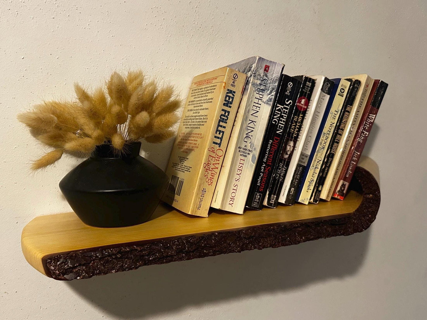 Real Live-Edge Folded Shelf